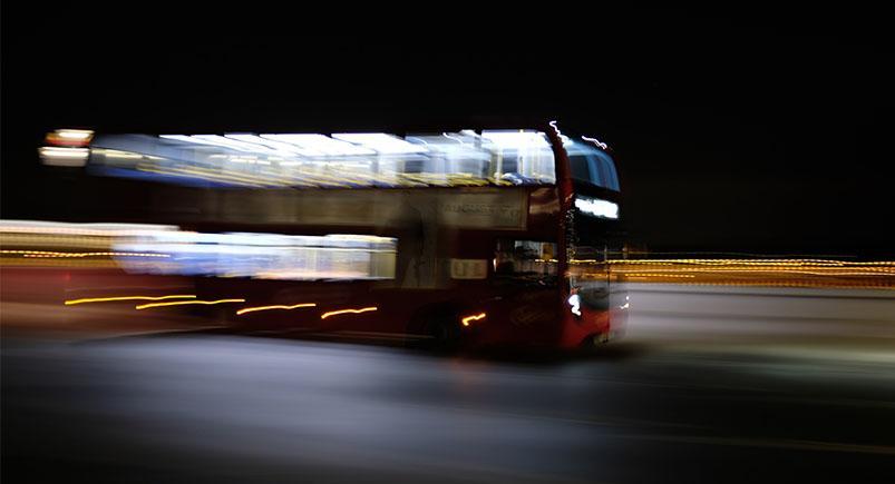 Speeding bus