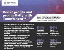 One-pager for TeamWherx, a software for landscapers