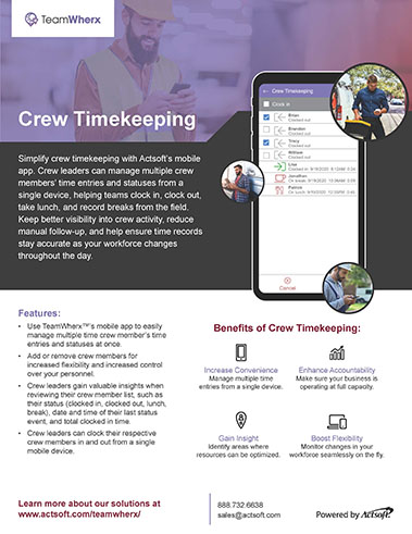 Crew Timekeeping One-Pager